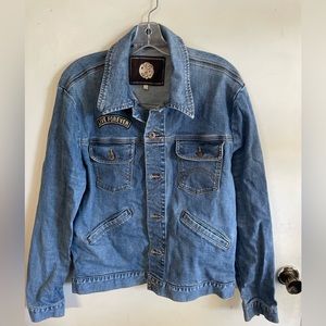 Pretty Green Live Forever Denim Jacket - Large - Oasis